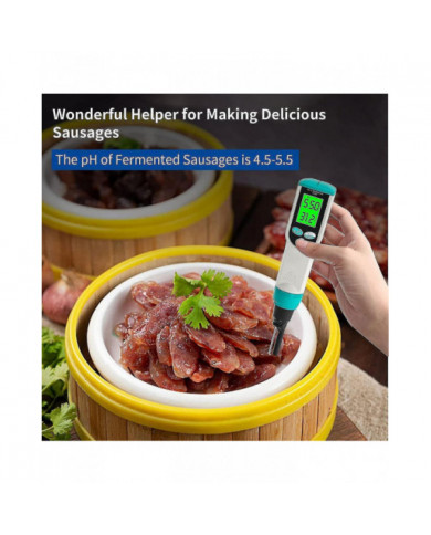Ph mètre avec testeur de ph alimentaire atc, ph mètre numérique étanche avec haute précision ph / temperatur