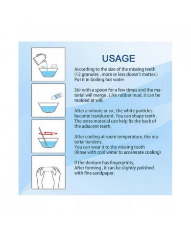 Kit de réparation dentaire temporaire Obturation dentaire Obturations perdues Capuchons de réparation Dents/