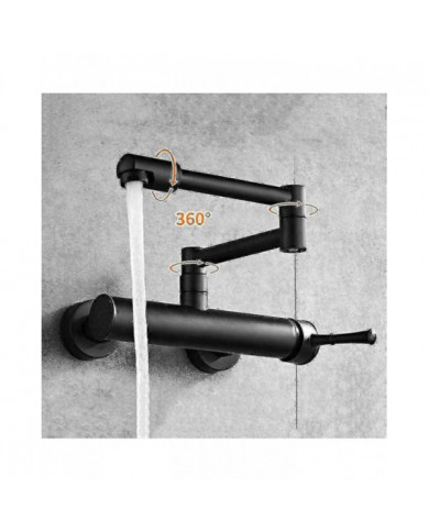 Robinet de cuisine mural, télescopique pliant