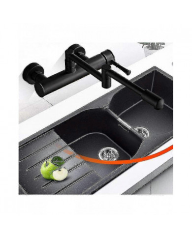 Robinet de cuisine mural, télescopique pliant