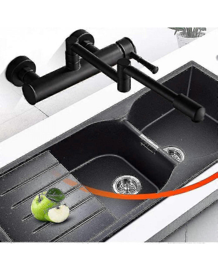 Robinet de cuisine mural, télescopique pliant