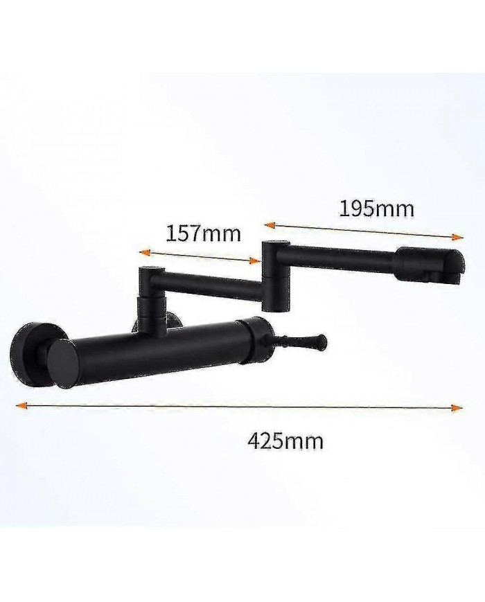 Robinet de cuisine mural, télescopique pliant