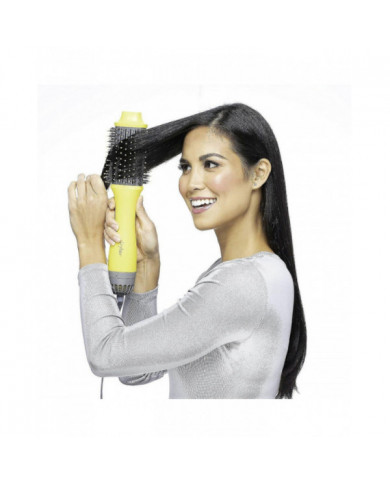 Le sèche-cheveux ovale Double Shot, léger, jaune cadeau pour la famille / ami