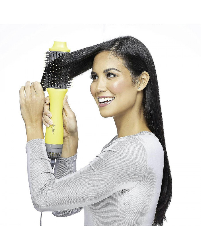 Le sèche-cheveux ovale Double Shot, léger, jaune cadeau pour la famille / ami