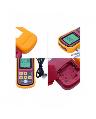 Jauge d’épaisseur ultrasonique GM100 1.2-225mm (acier) testeur numérique de compteur d’épaisseur ultrasonique LCD Gau