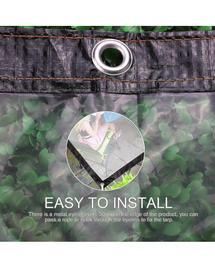 Transparent 3mx2.5m bâche imperméable à l’eau bâche toile de camping poly bâches couverture robuste
