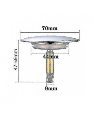 Bette Bath Stopper, 70 Mm, With Double Seal, Height Adjustable, Universal Bath Stopper, Sink Valve, Hardened Brass [...]