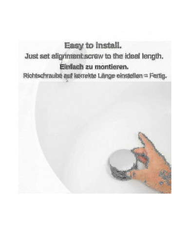 Bette Bath Stopper, 70 Mm, With Double Seal, Height Adjustable, Universal Bath Stopper, Sink Valve, Hardened Brass [...]