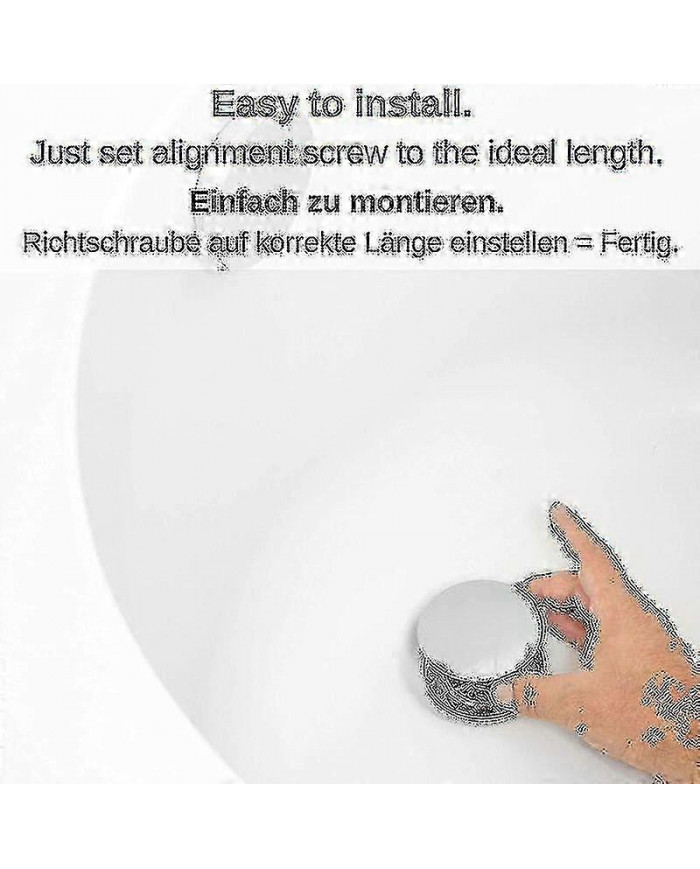 Bette Bath Stopper, 70 Mm, With Double Seal, Height Adjustable, Universal Bath Stopper, Sink Valve, Hardened Brass [...]