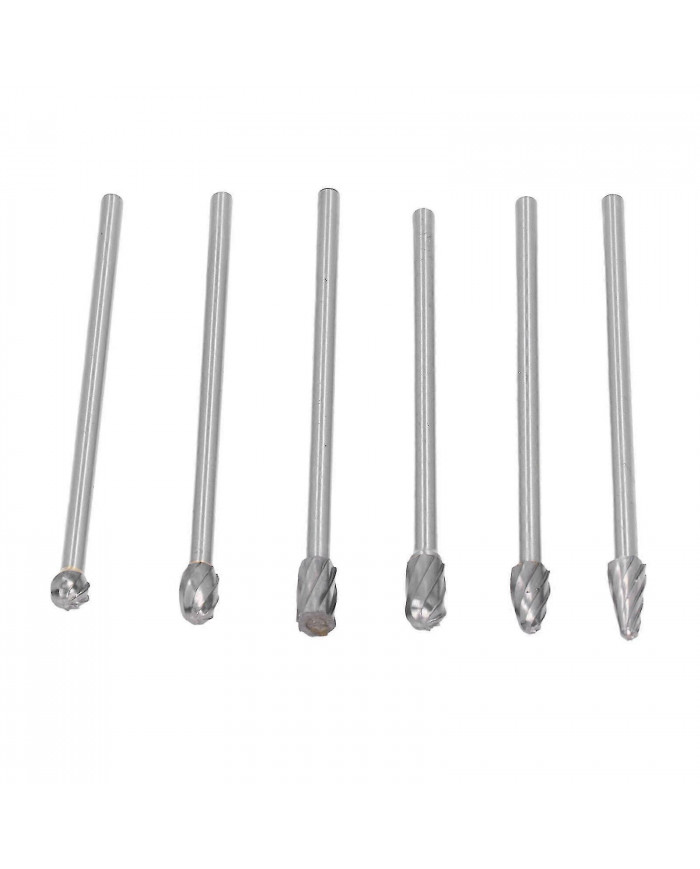 6pcs 85hra Cylinder Head Porting Kit Tungsten Carbide Burr Set Die Grinder Bits