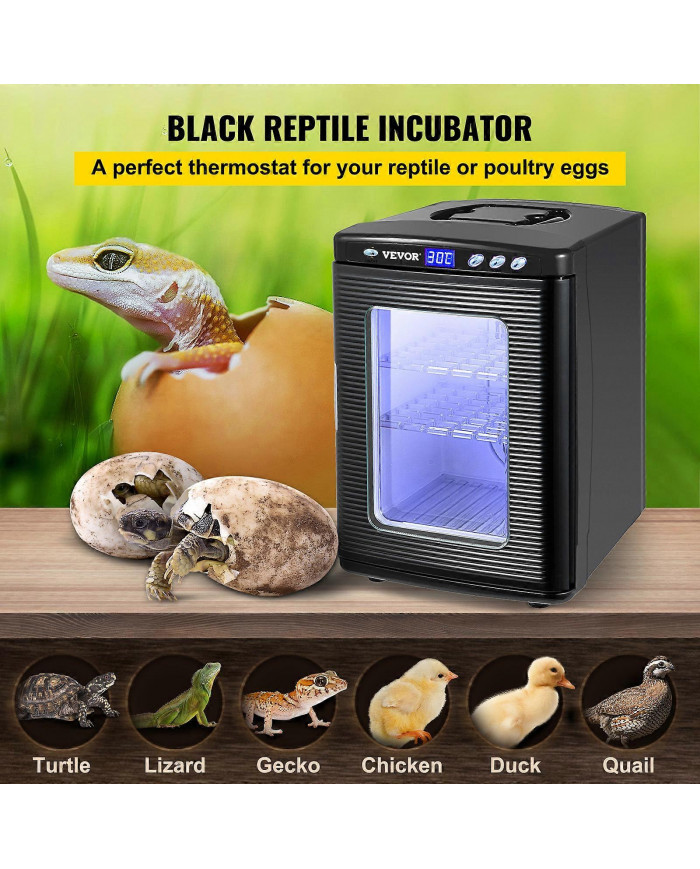 Incubateur d’oeufs de reptile tortue lézard serpent amphibien couveuse d’élevage 25L