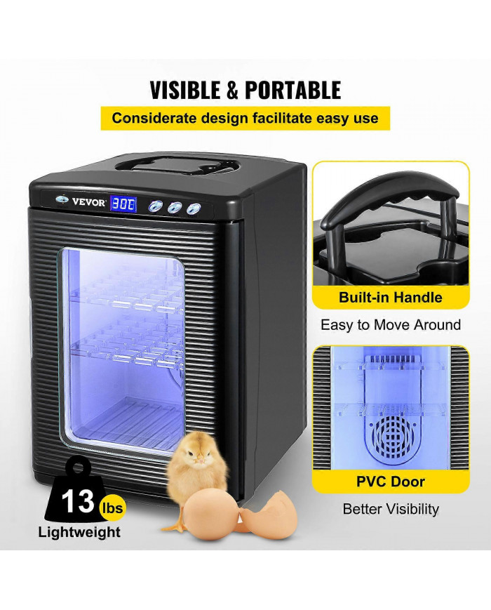 Incubateur d’oeufs de reptile tortue lézard serpent amphibien couveuse d’élevage 25L