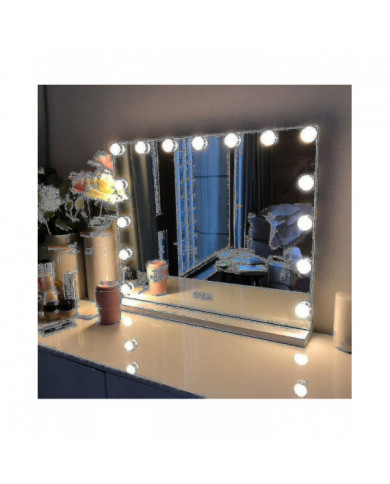 Hollywood Mirror Usb Maquillage Lumières Ampoules Allumées 3 Modes De Couleurs, Contrôle Tactile, Port De Charge Usb (bu