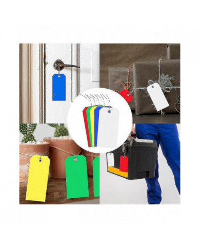 100PCS 6x12cm En Plastique Étiquettes D’expédition Coloré Blanc Étiquetage Tags Imperméable