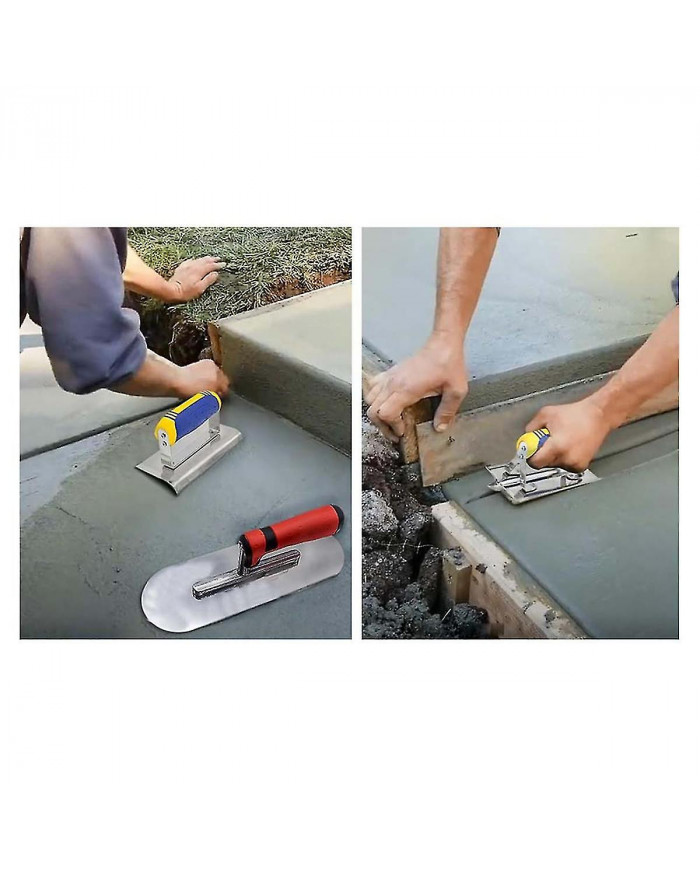 Truelle en acier inoxydable Coupe-bordure en béton et ensemble d’outils Stuc Kit de finition de ciment Outil à [...]