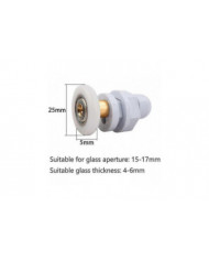 4 pièces Roue de porte de douche 25mm Porte de douche Rouleaux de douche Rouleaux de douche Porte de douche Roller [...]