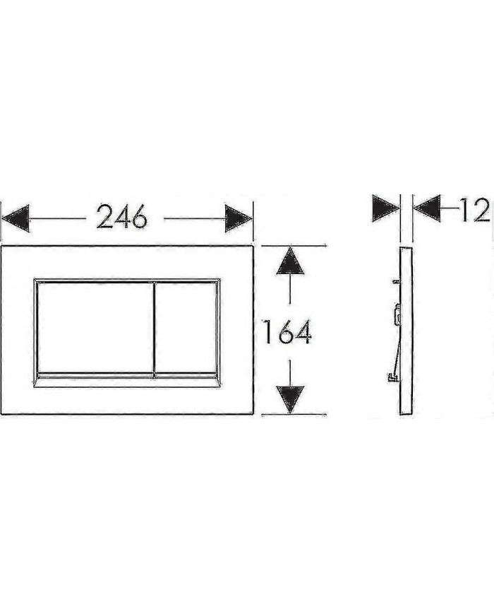 Plaque de déclenchement double, pour plaque de déclenchement double Geberit Sigma30 Noir mat(115.883.16.1)