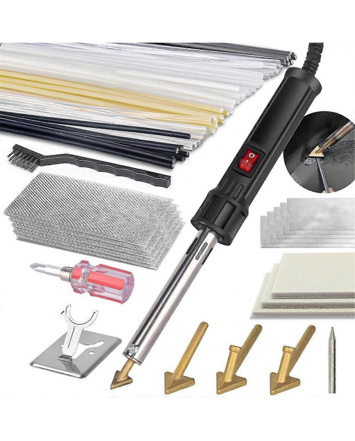 Soudeuse en plastique 3-en-1 150W, kit de soudure en plastique, kit de soudeuse en plastique pour le bricolage, [...]