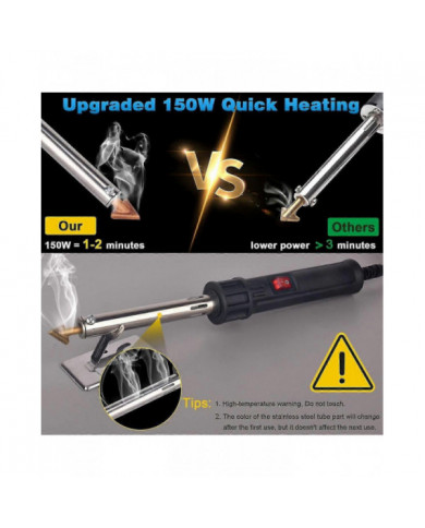 Soudeuse en plastique 3-en-1 150W, kit de soudure en plastique, kit de soudeuse en plastique pour le bricolage, [...]