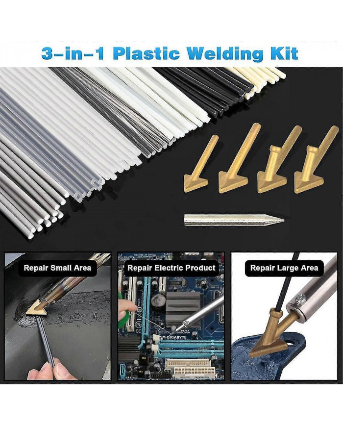 Soudeuse en plastique 3-en-1 150W, kit de soudure en plastique, kit de soudeuse en plastique pour le bricolage, [...]