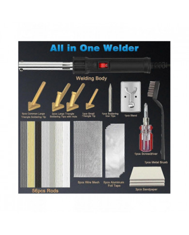 Soudeuse en plastique 3-en-1 150W, kit de soudure en plastique, kit de soudeuse en plastique pour le bricolage, [...]