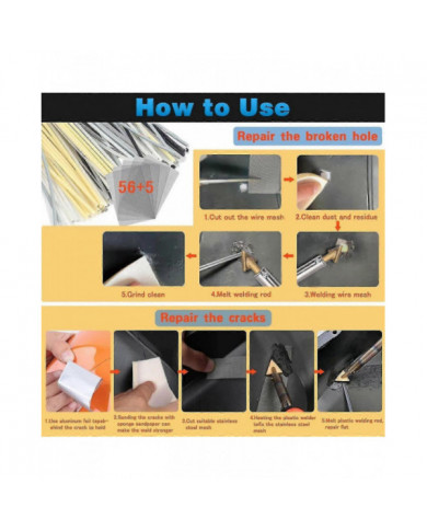 Soudeuse en plastique 3-en-1 150W, kit de soudure en plastique, kit de soudeuse en plastique pour le bricolage, [...]