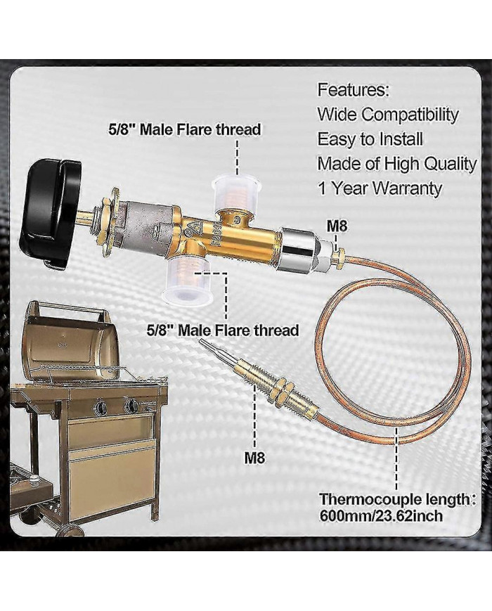 Gaz basse pression GPL Cheminée Défaillance Vanne de contrôle de sécurité Kit Réchauffeur de gaz Remplacement de [...]