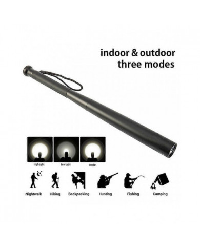 31/36/41/49CM LED Torche télescopique Baseball Lampe de poche Lumineux Imperméable À L’eau Camping Lampe masses