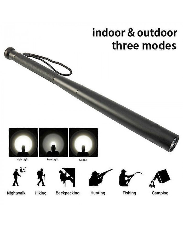31/36/41/49CM LED Torche télescopique Baseball Lampe de poche Lumineux Imperméable À L’eau Camping Lampe masses