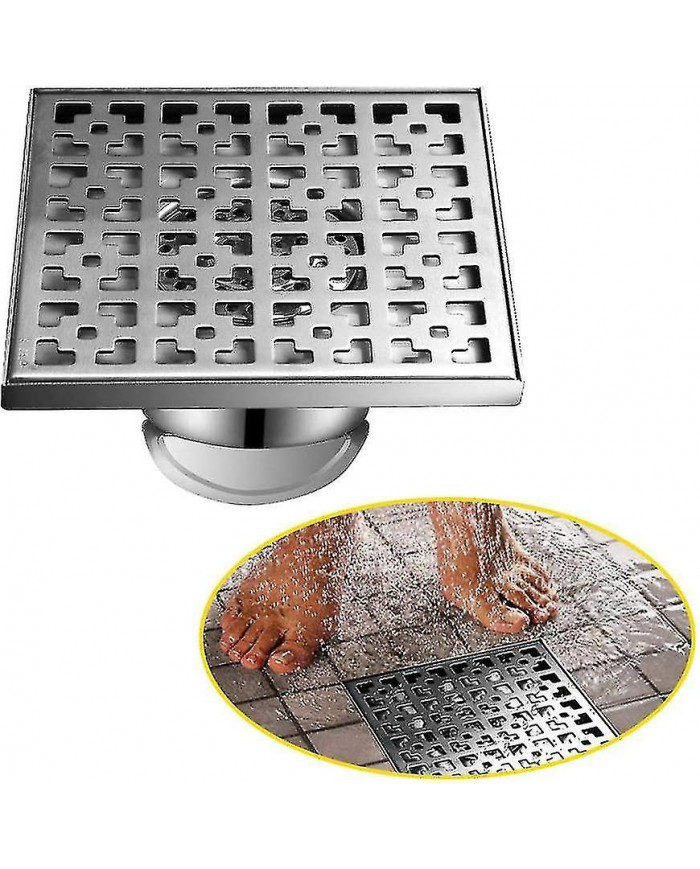 Drain de sol extérieur 20 * 20cm, drain de sol et drain de douche, drain de sol, siphon avec bouchon de parfum et [...]