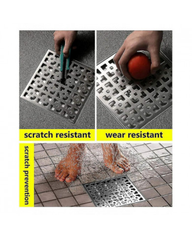 Drain de sol extérieur 20 * 20cm, drain de sol et drain de douche, drain de sol, siphon avec bouchon de parfum et [...]