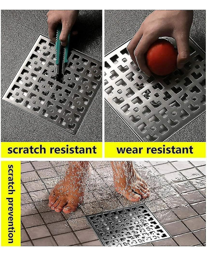 Drain de sol extérieur 20 * 20cm, drain de sol et drain de douche, drain de sol, siphon avec bouchon de parfum et [...]