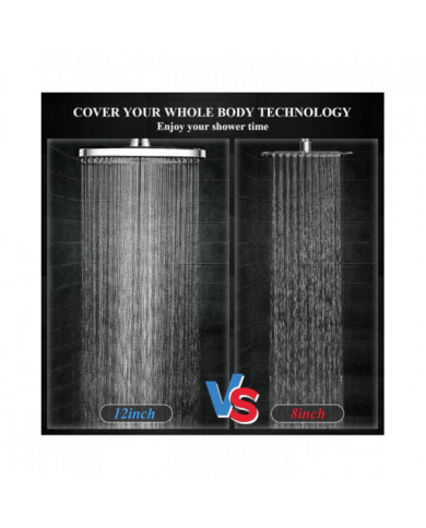 Rain Shower Head With 5 Settings High Pressure Handheld Spray, Adjustable Extension Arm, Chrome Dual Shower Head [...]