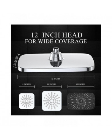 Rain Shower Head With 5 Settings High Pressure Handheld Spray, Adjustable Extension Arm, Chrome Dual Shower Head [...]