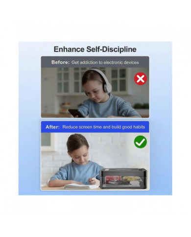 Boîte de verrouillage temporisée en métal,Boîte de verrouillage de téléphone portable avec minuterie, Casier de [...]