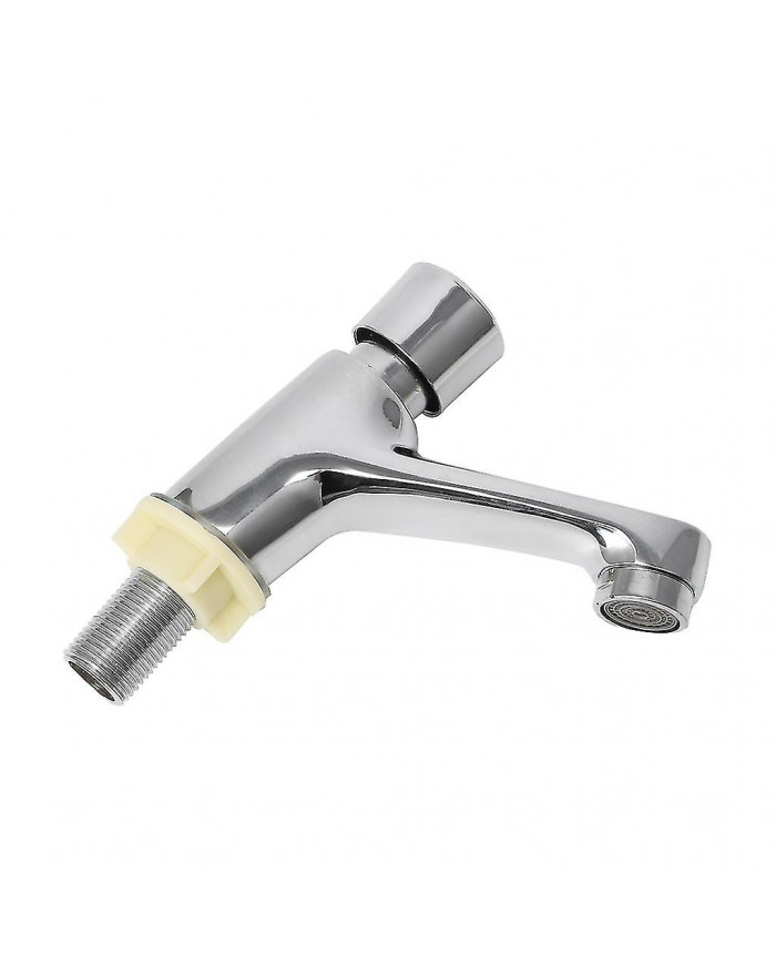 Auto Fermeture Automatique Robinet Econome d’Eau Baignoire Lavabo Froid Robinet Retard Bouton Poussoir