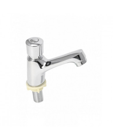 Auto Fermeture Automatique Robinet Econome d’Eau Baignoire Lavabo Froid Robinet Retard Bouton Poussoir