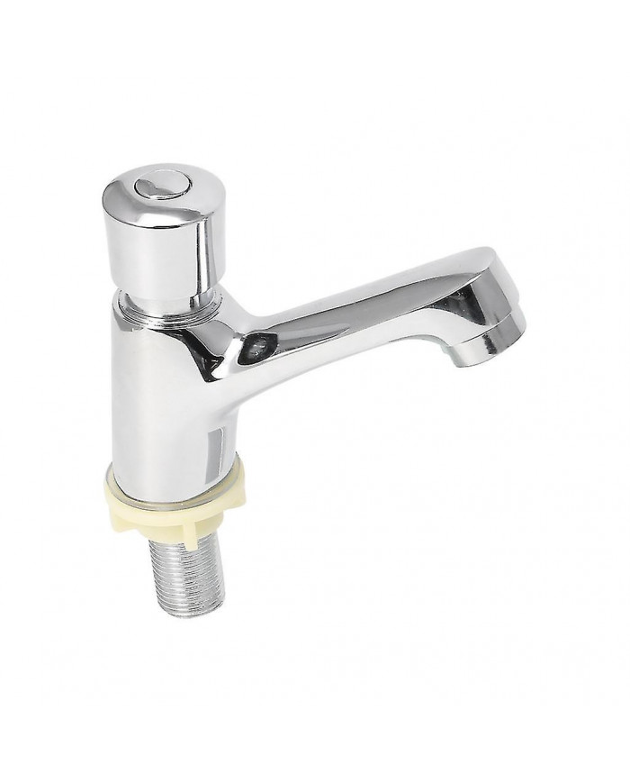Auto Fermeture Automatique Robinet Econome d’Eau Baignoire Lavabo Froid Robinet Retard Bouton Poussoir