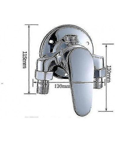 Douche Mitigeur Robinet Salle de Bain Robinet Mural à levier Unique Laiton Douche Mitigeur Pour Salle de Bain Eau [...]