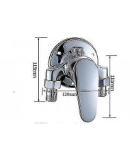 Douche Mitigeur Robinet Salle de Bain Robinet Mural à levier Unique Laiton Douche Mitigeur Pour Salle de Bain Eau [...]