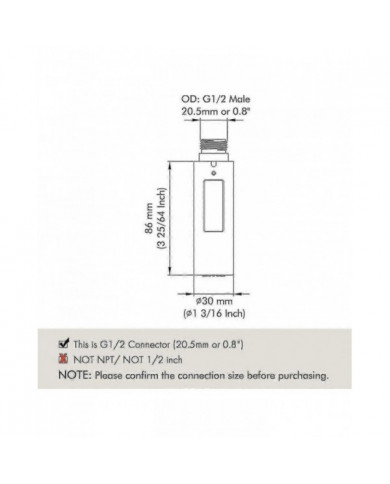 Remplacement Robinet de cuisine Extrémités Douche à main Universel G1 / 2 Tête de robinet amovible En acier [...]