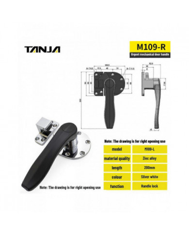 Poignée de porte de cuiseur vapeur, boucle d’étanchéité rotative et pressante pour chambre froide en alliage de [...]