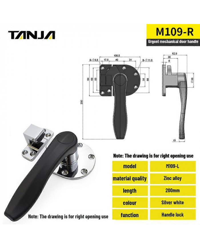 Poignée de porte de cuiseur vapeur, boucle d’étanchéité rotative et pressante pour chambre froide en alliage de [...]