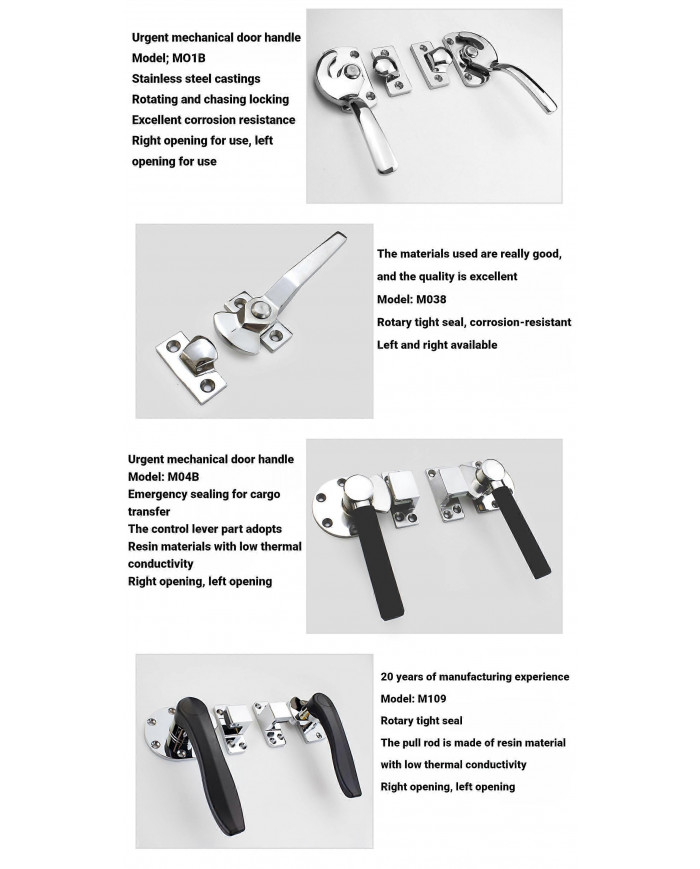 Poignée de porte de cuiseur vapeur, boucle d’étanchéité rotative et pressante pour chambre froide en alliage de [...]