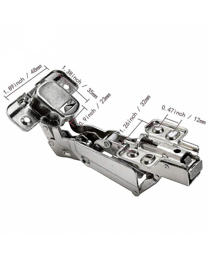 2pcs 175 degrés charnières sans cadre armoires portes charnières dissimulées hydrauliquement réglables charnières [...]