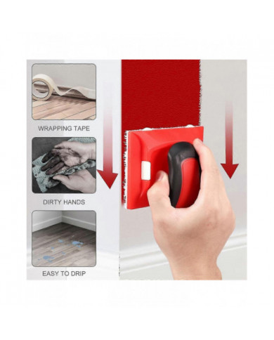 Coupe-bordures de peinture avec 4 tampons de rechange, applicateur de tampon de peinture, coin de mur lavable et [...]