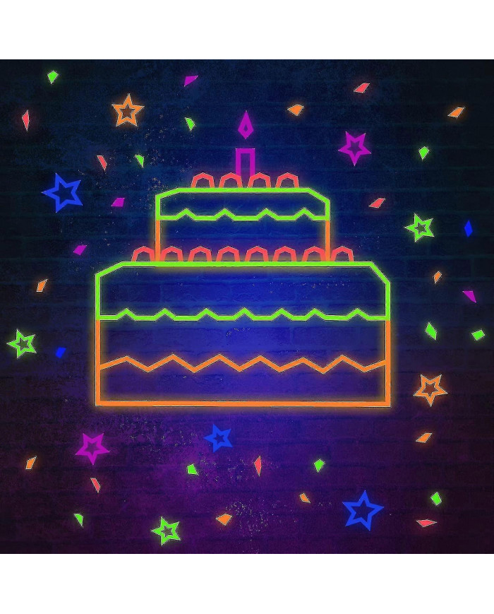 6 couleurs Neon Gaffer Cloth Tape, fluorescent Uv Blacklight Glow In The Dark Tape pour Uv Party 15mm * 5m