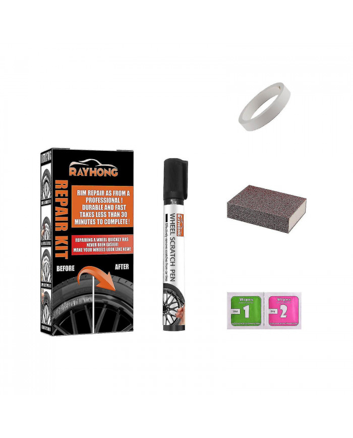 Peinture de jante Couleurs universelles Kit de réparation de roue, Peinture de roue noire, Peinture de jante [...]