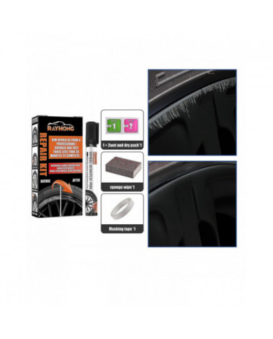 Peinture de jante Couleurs universelles Kit de réparation de roue, Peinture de roue noire, Peinture de jante [...]