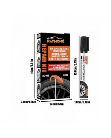Peinture de jante Couleurs universelles Kit de réparation de roue, Peinture de roue noire, Peinture de jante [...]